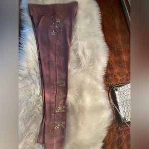 PINK glittery Rose gold pink leggings